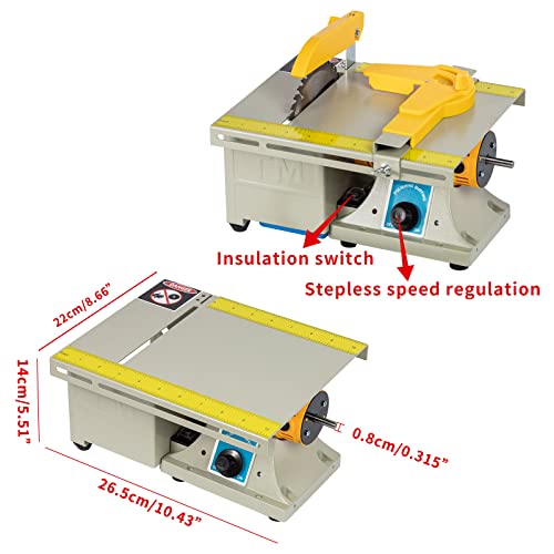 Upgrade Jewelry Lapidary Saw for Cutting Rocks DIY Lapidary Equipment Lapidary Saw, Precision Mini Table Saw Hobby Rock Cutting Saw,Machine Tabletop Saws for Drilling Crafts, Left Benchtop