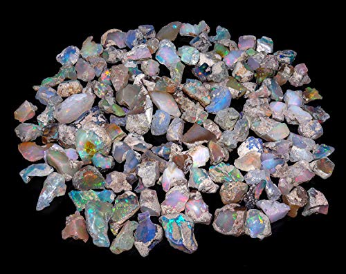 Jaguar Gems Raw Ethiopian Opal Crystals, Wholesale Lot