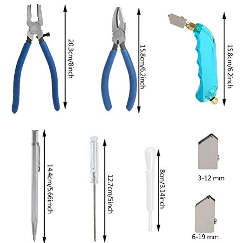 YOTINO Glass Cutting Kit with Grip Oil Feed Cutter