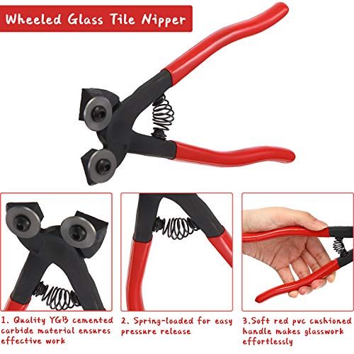 Glass Mosaic Cutter Kit: 8 Pieces, 2 Blades