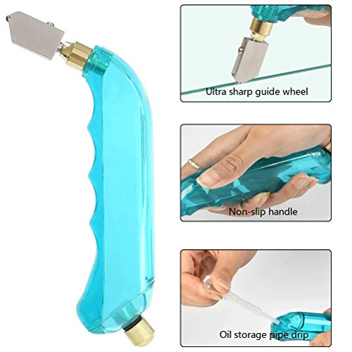 YOTINO Glass Cutting Kit with Grip Oil Feed Cutter