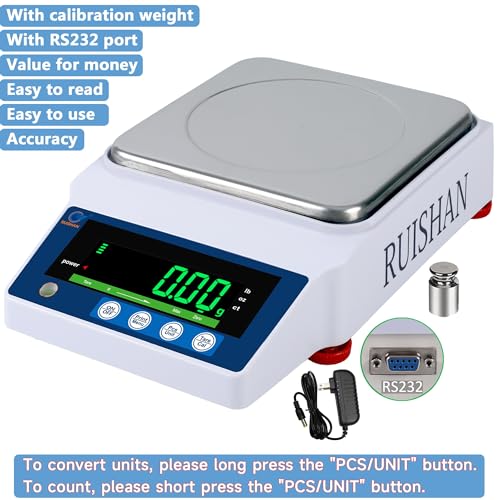 RUISHAN Lab Analytical Balances 3000g/0.01g Digital Scale