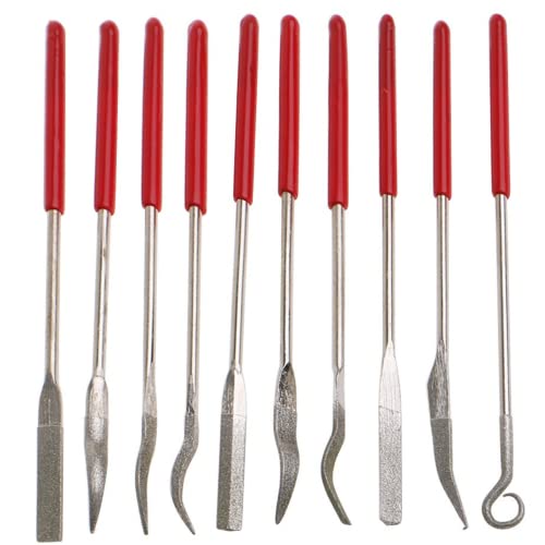 10-Piece Diamond Coated Needle File Set for Lapidary