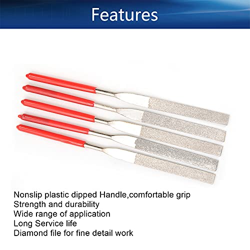 Auniwaig 5PCS Diamond Needle File Set for Lapidary