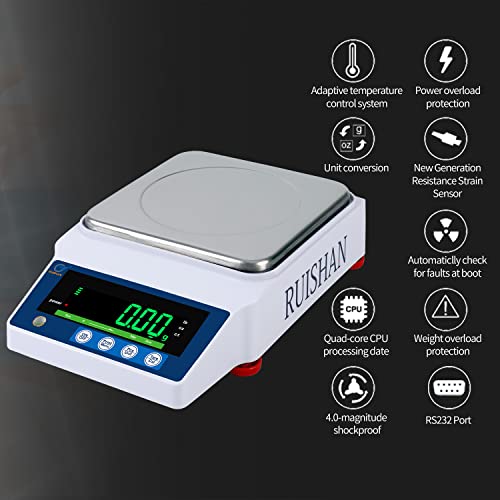 RUISHAN Lab Analytical Balances 3000g/0.01g Digital Scale
