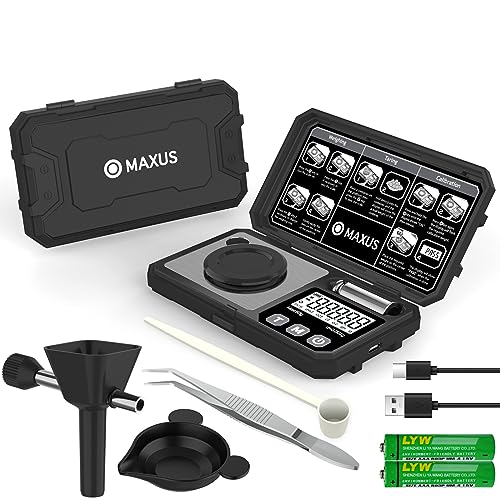 MAXUS Digital Milligram Scale 50g/0.001g with Calibration Weight