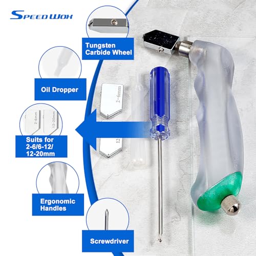 SPEEDWOX Glass Nippers Set with Tools and Gloves