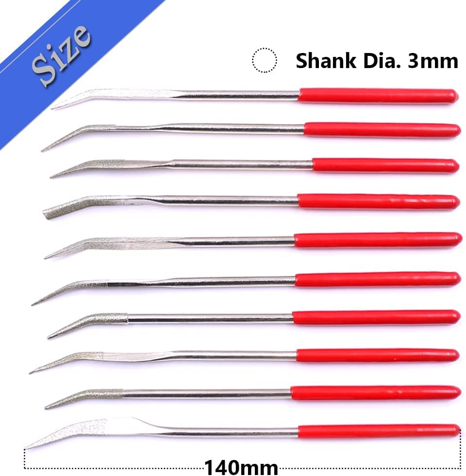Diamond Mini Riffler Needle File Set for Lapidary Craft