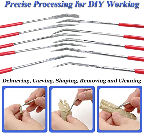 Diamond Mini Riffler Needle File Set for Lapidary Craft