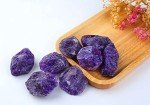 LAIDANLA Amethyst 2" Natural Rough Stones Crystal Large Raw Crystals Bulk Healing Gemstones for Reiki Healing Tumbling Fountain Rocks Wire Wrapping Decoration Cabbing Lapidary 4PCS 0.55lb