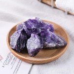 FUTUREPLUSX 6PCS Raw Amethyst, Natural Rough Stones Crystal Large Raw Crystals Bulk Healing Gemstones for Reiki Healing Tumbling Fountain Rocks Lapidary Cabbing Wire Wrapping Decoration, 0.66lb