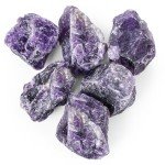 FUTUREPLUSX 6PCS Raw Amethyst, Natural Rough Stones Crystal Large Raw Crystals Bulk Healing Gemstones for Reiki Healing Tumbling Fountain Rocks Lapidary Cabbing Wire Wrapping Decoration, 0.66lb