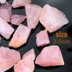 FIREBOOMOON 2lb/950g Rough Natural Rose Quartz Crystal Raw Stone Gemstone Crystal Rock for Cabbing,Tumbling,Cutting,Polishing,Lapidary,Wire Wrapping,Healing Reiki,Jewelry Making,Home Decoration(Pink)