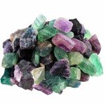 Rockcloud 1 lb Natural Crystals Raw Rough Stones for Cabbing,Tumbling,Cutting,Lapidary,Polishing,Reiki Crytsal Healing,Fluorite