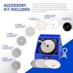Hi-Tech Diamond - 8" Slant Cabber - Lapidary Equipment Crystal Glass Grinder Polishing Lapping Machine w/ Variable Speed Motor, Includes Glass Crystal Polishing Cabbing Machine Accessory Kit
