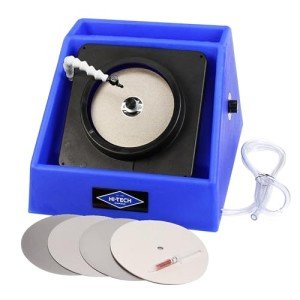 Hi-Tech Diamond - 6" Slant Cabber - Lapidary Equipment Crystal Glass Grinder Polishing Lap Cabbing Machine w/ Variable Speed Motor, Includes Glass Crystal Polishing Accessory Kit