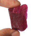 77 Ct. A Grade Natural Raw Rough Red Ruby Earth Mined Healing Crystal Rough Stone for Cabbing, Lapidary GA-124