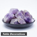 BEZAVO Amethyst Rough Stones - 1 lb Raw Crystals for Tumbling, Jewelry Making, Polishing, Cabbing, Lapidary, Fountain Rocks, Decoration, Gem Mining, Wire Wrapping, and Reiki Healing