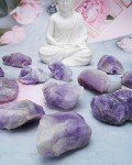 BEZAVO Amethyst Rough Stones - 1 lb Raw Crystals for Tumbling, Jewelry Making, Polishing, Cabbing, Lapidary, Fountain Rocks, Decoration, Gem Mining, Wire Wrapping, and Reiki Healing