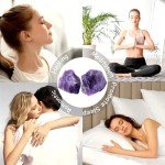 NUKAYAI 2Pcs Amethyst Raw Crystals 1.8-2.2" Large Rocks Rough Stones Healing Crystal for Tumbling Wicca Reiki Polishing Fountain DIY Lapidary Cabbing Wire Wrapping Decoration Natural Rock Gifts