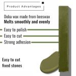 SuperDi Green DOP Wax Replacement for Lapidary Cabochons Cabbing Forming Buffing Polishing Cutting Made of Bees Waxs (1Pack)