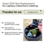 SuperDi Green DOP Wax Replacement for Lapidary Cabochons Cabbing Forming Buffing Polishing Cutting Made of Bees Waxs (1Pack)
