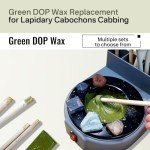 SuperDi Green DOP Wax Replacement for Lapidary Cabochons Cabbing Forming Buffing Polishing Cutting Made of Bees Waxs (1Pack)