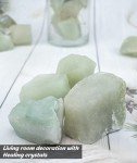 Green Jade Rough Gemstones For Jewelry Making, Raw Stones and Crystals Bulk, Tumbling Bulk, Polishing, Cabbing, Lapidary, Fountain Rocks, Decoration, Wire Wrapping, Gem Mining, Reiki Healing 1 lb