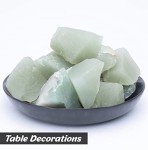 Green Jade Rough Gemstones For Jewelry Making, Raw Stones and Crystals Bulk, Tumbling Bulk, Polishing, Cabbing, Lapidary, Fountain Rocks, Decoration, Wire Wrapping, Gem Mining, Reiki Healing 1 lb
