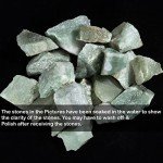 Green Jade Rough Gemstones For Jewelry Making, Raw Stones and Crystals Bulk, Tumbling Bulk, Polishing, Cabbing, Lapidary, Fountain Rocks, Decoration, Wire Wrapping, Gem Mining, Reiki Healing 1 lb