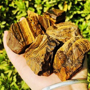 Simurg Raw Tiger Eyes Stone 1lb ''A'' Grade Tiger Eyes Rough Crysta Rocks for Cabbing, Tumbling, Cutting, Lapidary, Polishing, Reiki Crystal Healing