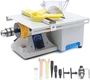 Jewelry Lapidary Saw for Cutting Rocks, Mini Table Saws Grinder Polishing Machine 0-10000r/min with Flexible Shaft (Jewelry Lapidary Saw)