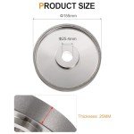 HARFINGTON Diamond Lapidary Wheel 6 Inch x 1 Inch Arbor Hole Grit: 180 Grinding Wheels for Stone, Marble, Glass, Ceramics, Crystal, Carbide, Steel