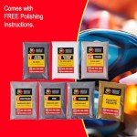 MJR Tumblers Rock Tumbler Refill Grit Kit Lapidary Silicon Carbide Aluminum Oxide with Plastic Pellets 6 Stages for Polishing All Stones and Gems, 10lb