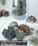 Bloodstone Rough Gemstones For Rock Tumbler, Raw Stones Bulk, Tumbling Bulk, Jewelry Making, Polishing, Cabbing, Lapidary, Fountain Rocks, Decoration, Wire Wrapping, Gem Mining, Reiki Healing 1 lb
