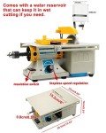 Mingfuxin Mini Table Saw Rock, Lapidary Equipment DIY Jewelry Polishing Bench Buffer Grinding Machine, 0-10000r/min with Flexible Shaft for Home Woodworking Carving Hobbies