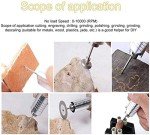 Mingfuxin Mini Table Saw Rock, Lapidary Equipment DIY Jewelry Polishing Bench Buffer Grinding Machine, 0-10000r/min with Flexible Shaft for Home Woodworking Carving Hobbies