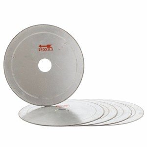 ILOVETOOL 6 inch Diamond Lapidary Trim Saw Blades Wet Cutting Gemstone Arbor 25mm Rim 0.53mm Pack of 5Pcs