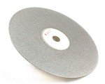 Drilax 6 inch Grit 240 Professional Quality High Density Diamond Coated Flat Lap Lapping Lapidary Wheel Disc Glass Jewelry Polishing Tool Grinding Sharpening Metal Back 1/2 Arbor (Grit240)