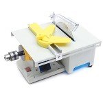 JooWing Lapidary Equipment DIY Jewelry Lapidary Saw for Cutting Rocks, 750W 110V Mini Table Saws Grinder Polishing Machine 0-10000r/min with Flexible Shaft,Right Benchtop