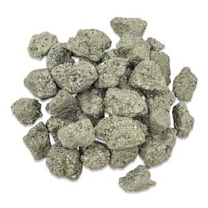 1/2 lb Pyrite Rough Stones - Natural Raw Crystals for Tumbling Cabbing Polishing Wire Wrapping Lapidary & Jewelry Making - Fountain Decoration Rocks - Reiki Yoga & Wicca Healing - Bulk Rocks