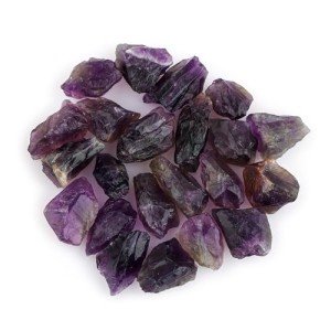 CRYSTALIS 100 cts Natural Purple-Amethyst Wholesale Loose Gemstone Bulk, Crystals Raw Rough Stones for Cabbing, Tumbling, Cutting, Lapidary, Polishing, Reiki Healing Wire Wrapping, DIY, Gem Collection