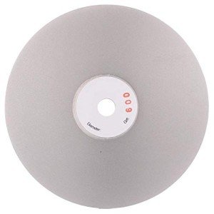 Drilax 6 inch Grit 600 Professional Quality High Density Diamond Coated Flat Lap Lapping Lapidary Wheel Disc Glass Jewelry Polishing Tool Grinding Sharpening Metal Back 1/2 Arbor (Grit600)
