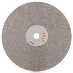 Drilax 6 inch Grit 100 Professional Quality High Density Diamond Coated Flat Lap Lapping Lapidary Wheel Disc Glass Jewelry Polishing Tool Grinding Sharpening Metal Back 1/2 Arbor (Grit100)