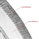 JINGLING 10" inch Diamond Lapidary Saw Blade 0.8mm Thin Notched Rim Arbor Hole 16mm Trim Stone