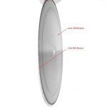 JINGLING 10" inch Diamond Lapidary Saw Blade 0.8mm Thin Notched Rim Arbor Hole 16mm Trim Stone