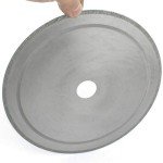 JINGLING 10" inch Diamond Lapidary Saw Blade 0.8mm Thin Notched Rim Arbor Hole 16mm Trim Stone