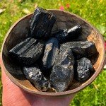 Simurg Raw Black Tourmaline Stone 1lb Black Tourmaline Rough Crystal Stone for Cabbing, Tumbling, Cutting, Lapidary, Polishing, Reiki Crystal Healing