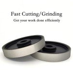 CAQUXIL Diamond Lapidary Jewelry Grinding Wheel 6 Inch with 1 Inch Arbor Hole, Diamond Grinding Wheel for Gem, Marble, Granite, Glass, Ceramics, Cemented Carbide, 1000 Grit