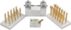 Generic Lap4art 22 Pcs Brass Dop Stick For 6mm| Aluminium Dop Jig Transfer 2-12mm for Lapidary Faceting Machine, Two Hole 90° Degree V & Angle Dop| Pack of 3